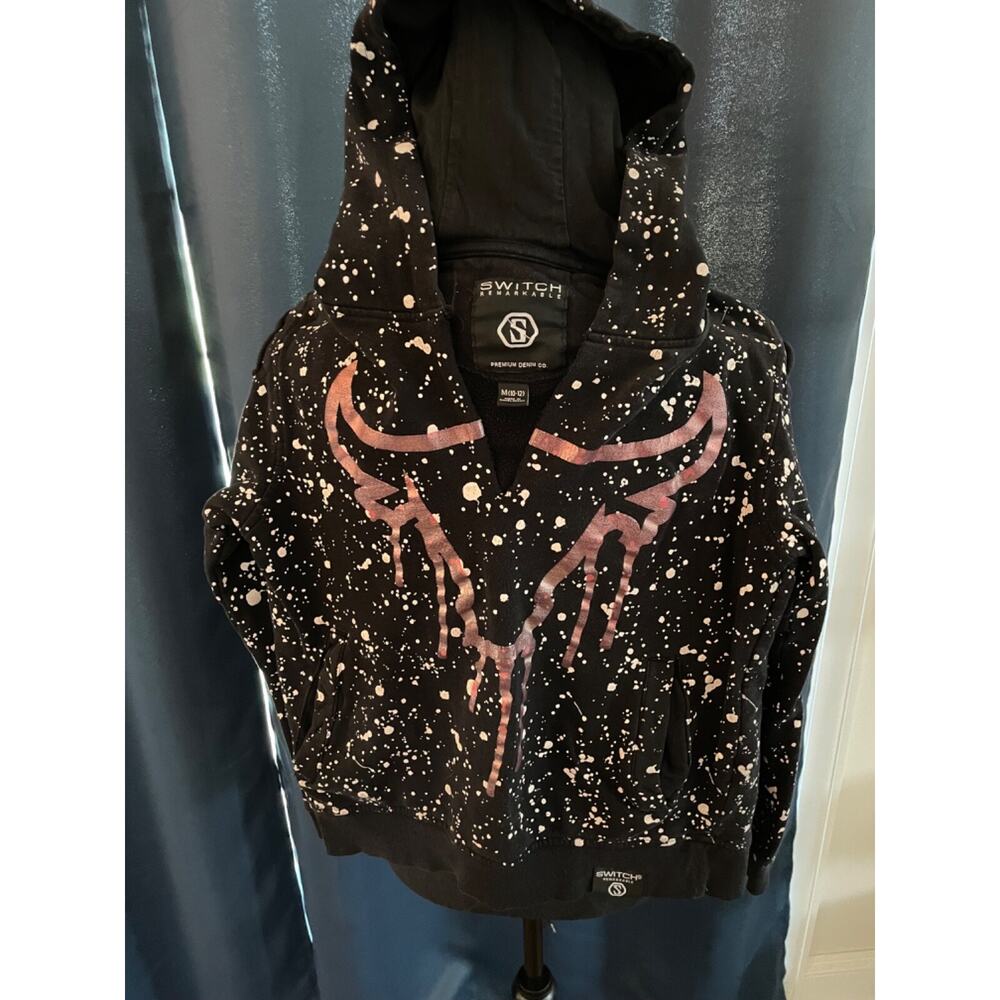 Switch Remarkable Black Splatter Hoodie - Size M (10-12) - Unique Design